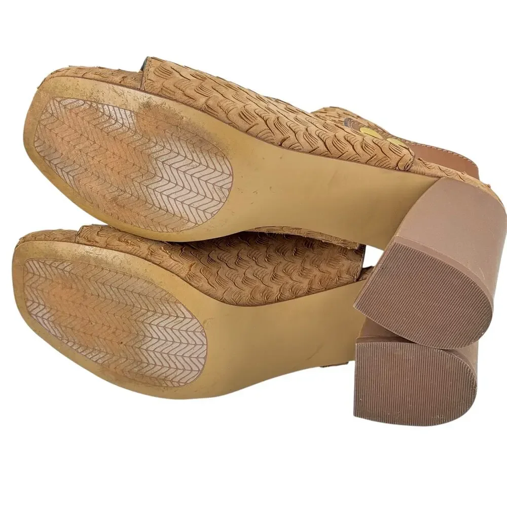 Naked Feet Juno Women's SZ 8.5 Sandals Brown Neutral Capsule Classic Casual Chic